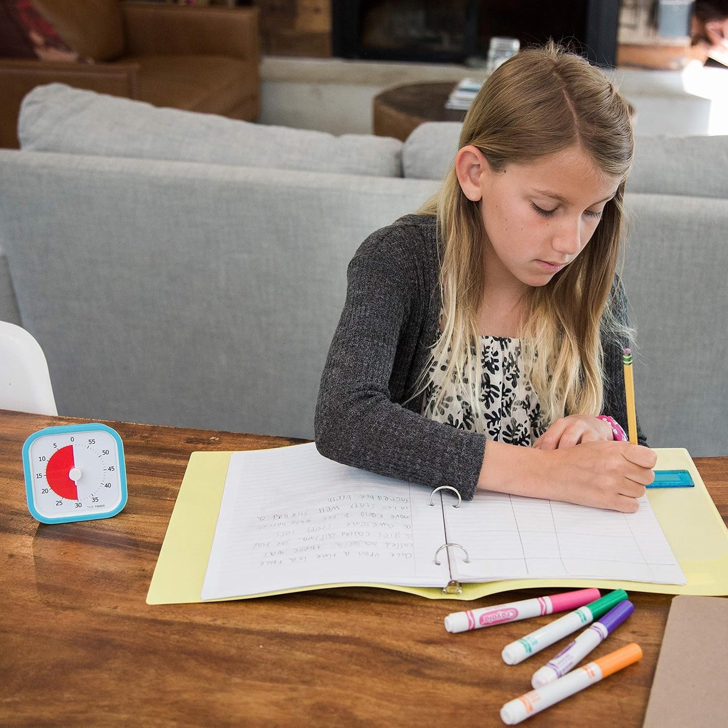 TIME TIMER 60 Minute MOD Education Edition ⁠— Visual Timer with Desktop Software for Kids Classroom Learning, Teachers Desk Clock, Study Tool and Office Meetings with Silent Operation (Sky Blue)