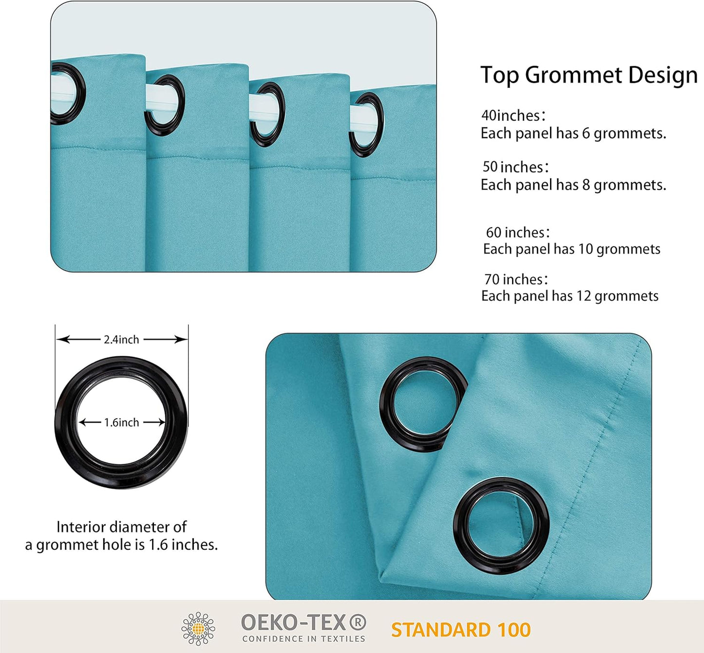 BONZER Room Divider Curtain Total Privacy Wall Noise Reducing Wide Blackout Curtains for Bedroom Living Room, 84L x 108W Inch (7L x 9W ft), 1 Panel, Teal