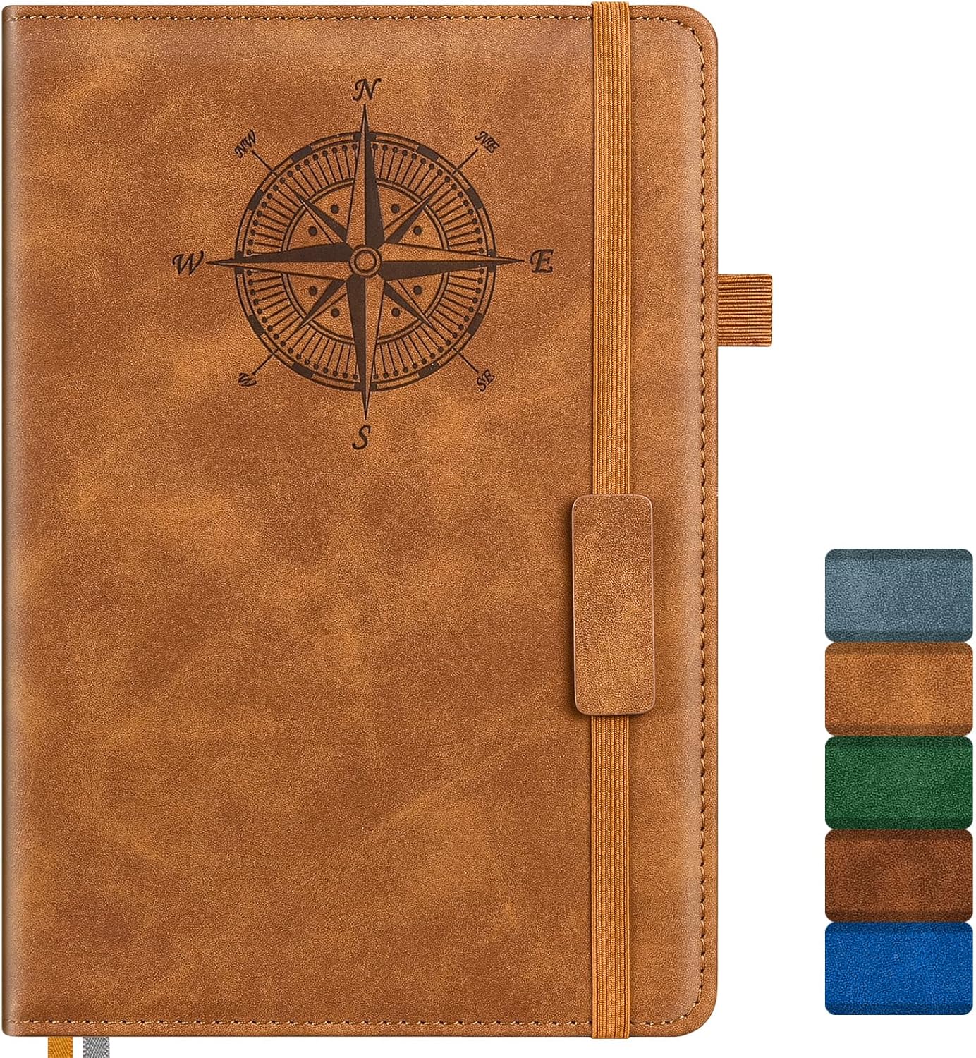 Notebook Journal for Women Men: Leather Journal for Writing, Hardcover College Ruled Journals Notebooks with Thick Paper, Large A5 Daily Journal for Travel, Diary, Gifts for Teens, 5.7"×8.5", Brown