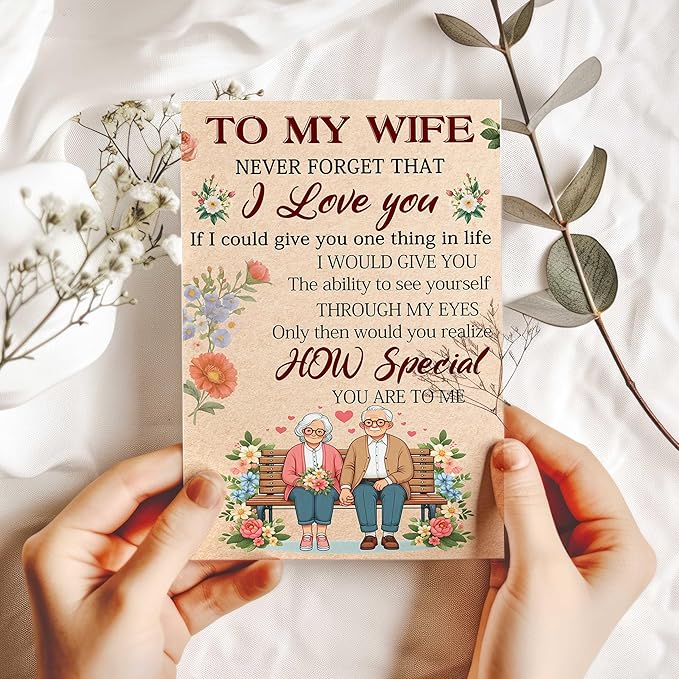 Funny Wife Birthday Card from Husband, Best Gift for My Wife Birthday, Thank You Card for Wife, Happy Wife Birthday Gift Ideas for Her
