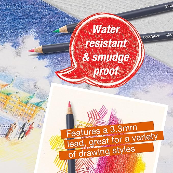 Faber-Castell Goldfaber Color Pencils Tin Set, 24ct.