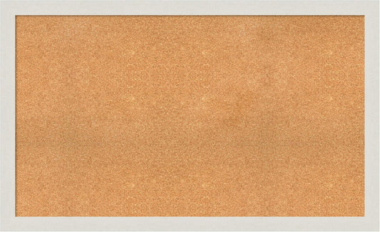 Amanti Art Natural Cork Board for Wall, 31x51 Vision Board with White Frame, Oversize Corkboard Office Decor for Home Organization, Country Rustic Corkboard Pinboard to Display Items for Home