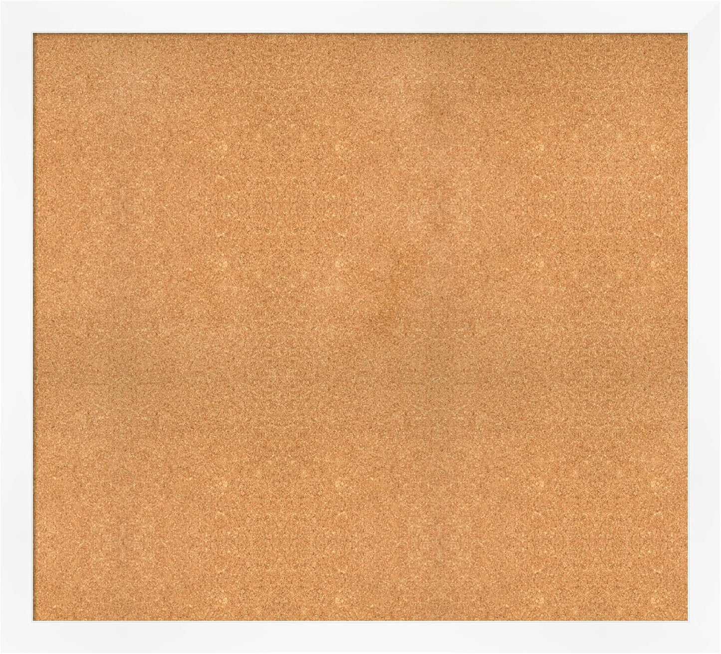 Amanti Art Natural Cork Board for Wall, 39x43 Vision Board with White Frame, Oversize Corkboard Office Decor for Home Organization, Modern Corkboard Pinboard to Display Items for Home Organization in