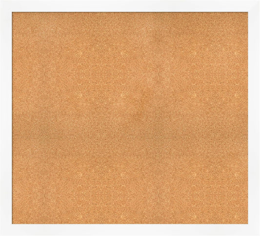 Amanti Art Natural Cork Board for Wall, 39x43 Vision Board with White Frame, Oversize Corkboard Office Decor for Home Organization, Modern Corkboard Pinboard to Display Items for Home Organization in