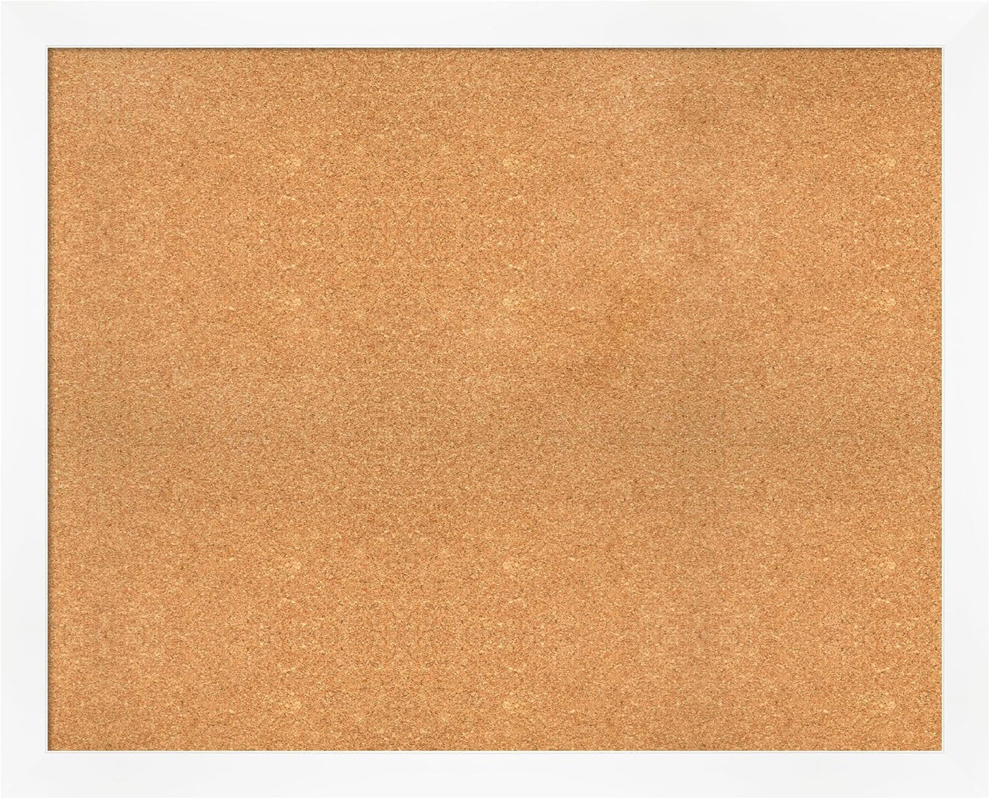 Amanti Art Natural Cork Board for Wall, 33x41 Vision Board with White Frame, X-Large Corkboard Office Decor for Home Organization, Modern Corkboard Pinboard to Display Items for Home Organization in