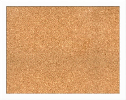 Amanti Art Natural Cork Board for Wall, 31x39 Vision Board with White Frame, Large Corkboard Office Decor for Home Organization, Casual Corkboard Pinboard to Display Items for Home Organization in