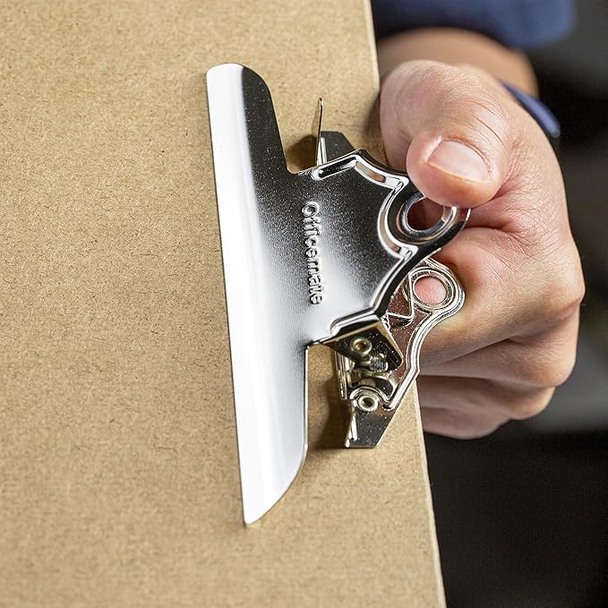 Officemate Recycled Wood Clipboard, Letter Size, 9" x 12.5" with 6" Clip, 3 Pack (83133),Brown