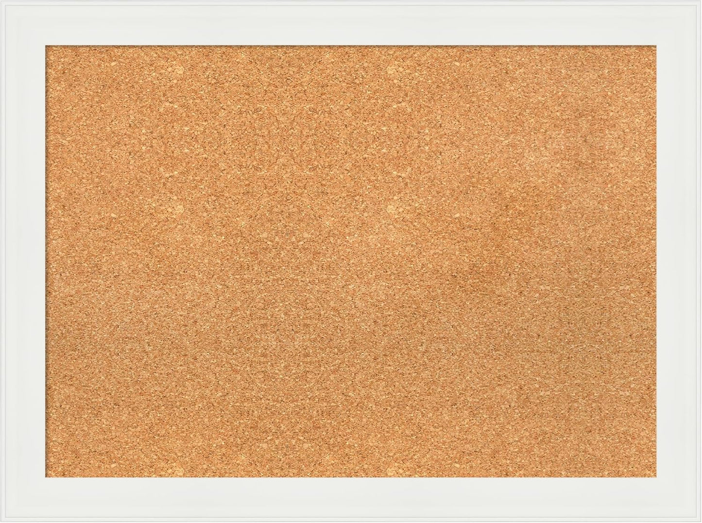 Amanti Art Natural Cork Board for Wall, 23x31 Vision Board with White Frame, Medium Corkboard Office Decor for Home Organization, Casual Corkboard Pinboard to Display Items for Home Organization in