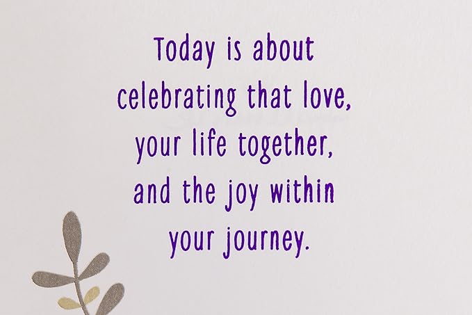 Hallmark Anniversary Greeting Card for a Couple (Birds and Flowers)