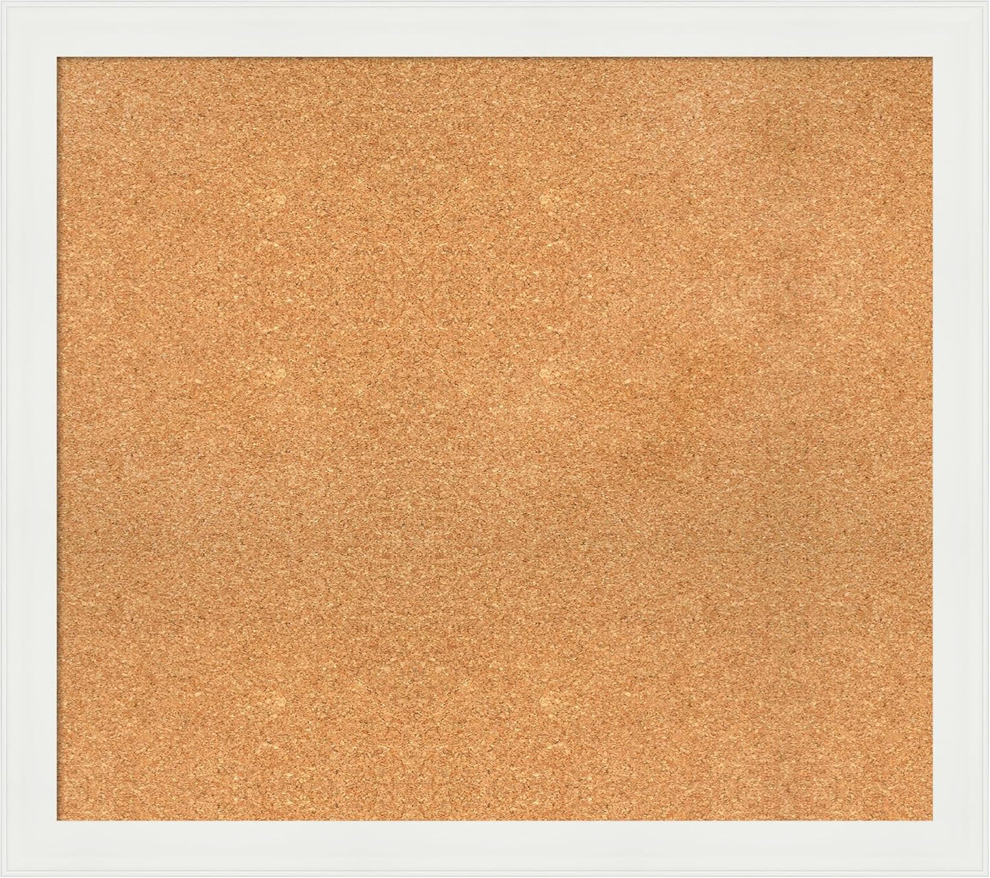 Amanti Art Natural Cork Board for Wall, 31x35 Vision Board with White Frame, Large Corkboard Office Decor for Home Organization, Casual Corkboard Pinboard to Display Items for Home Organization in
