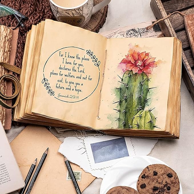 LEATHER VILLAGE Leather Bound Journal - Green, 8"X6", 220 Pages - Vintage Blank Paper Diary for Writing, Drawing, Sketchbook, and Travel Notebook - Ideal for Women and Men