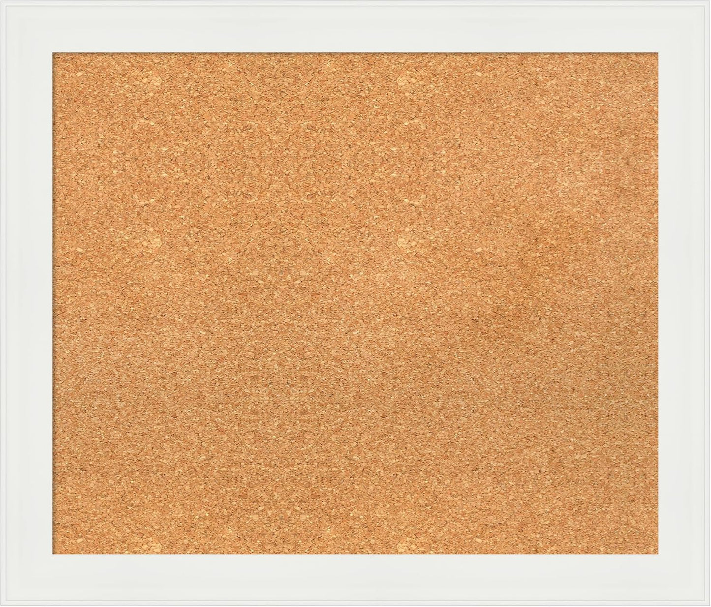Amanti Art Natural Cork Board for Wall, 23x27 Vision Board with White Frame, Medium Corkboard Office Decor for Home Organization, Casual Corkboard Pinboard to Display Items for Home Organization in