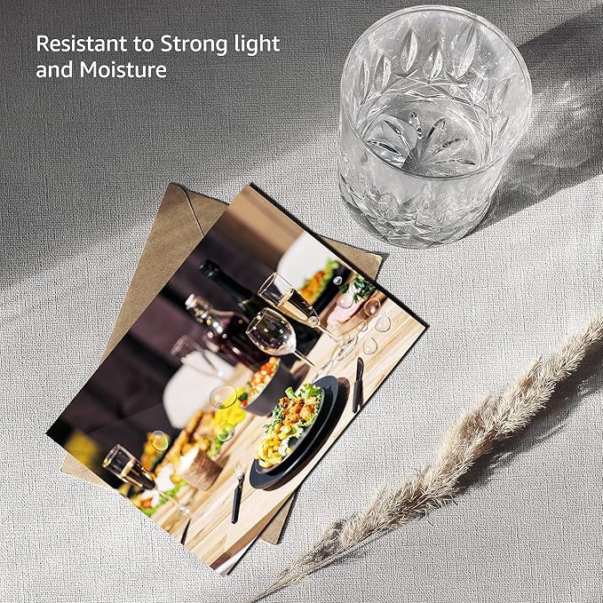 Amazon Basics Glossy Photo Paper for Inkjet Printing, 200g/m², 5 x 7 in, White, Pack of 100 Sheets