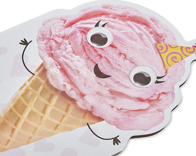 American Greetings Birthday Card for Niece (Smiling Ice Cream Cone)